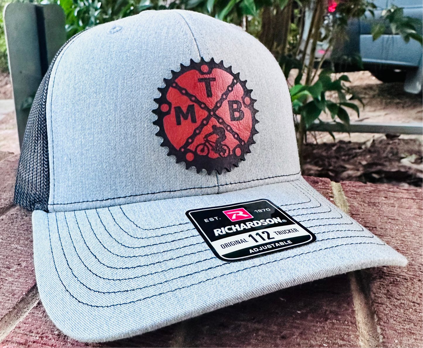 Mountain Biking Leather Patch Hat | Mountain Biking Hat | Gift for mountain biker| Gift for dad