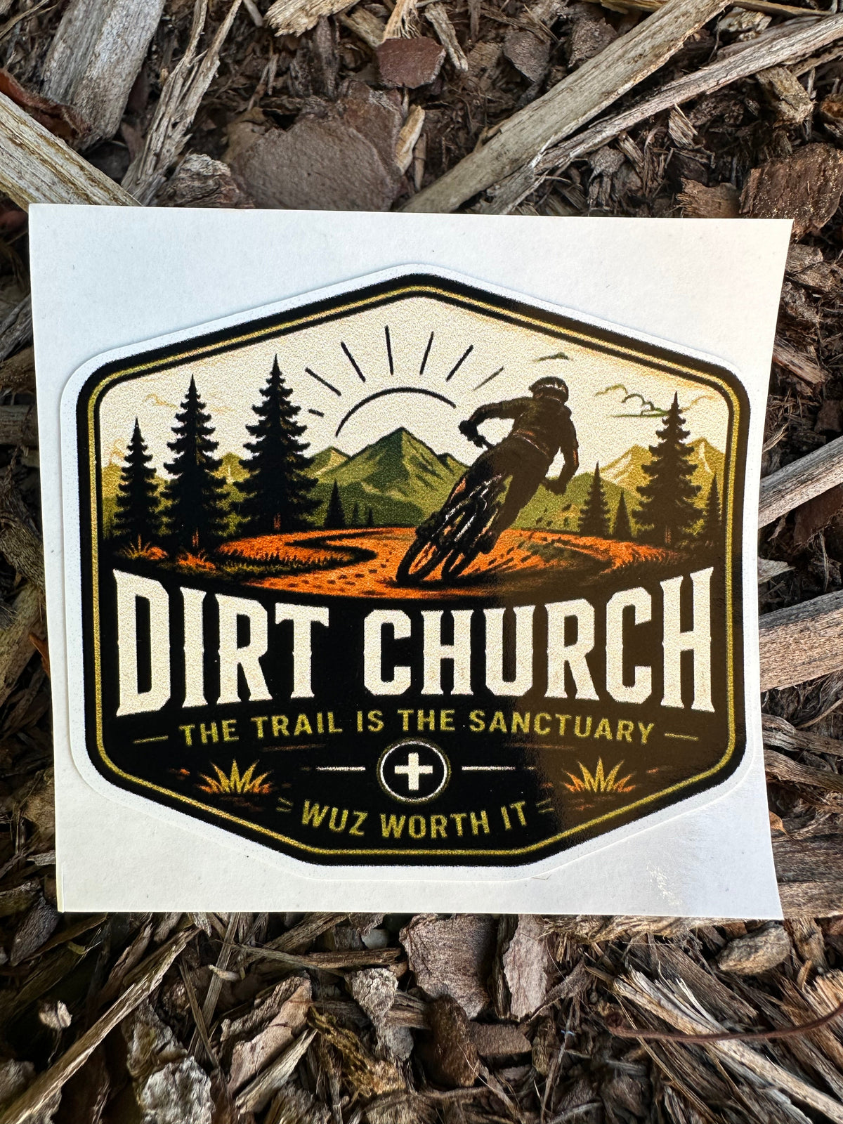 Dirt Church Mountain Bike Sticker | MTB Decal