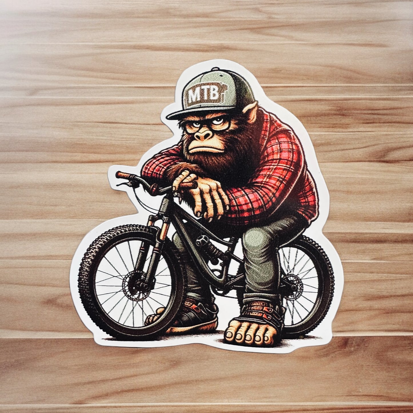 Mountain biking sticker, Mountain bike Gift, Mountain bike decal, Best MTB Gift, Bigfoot decal