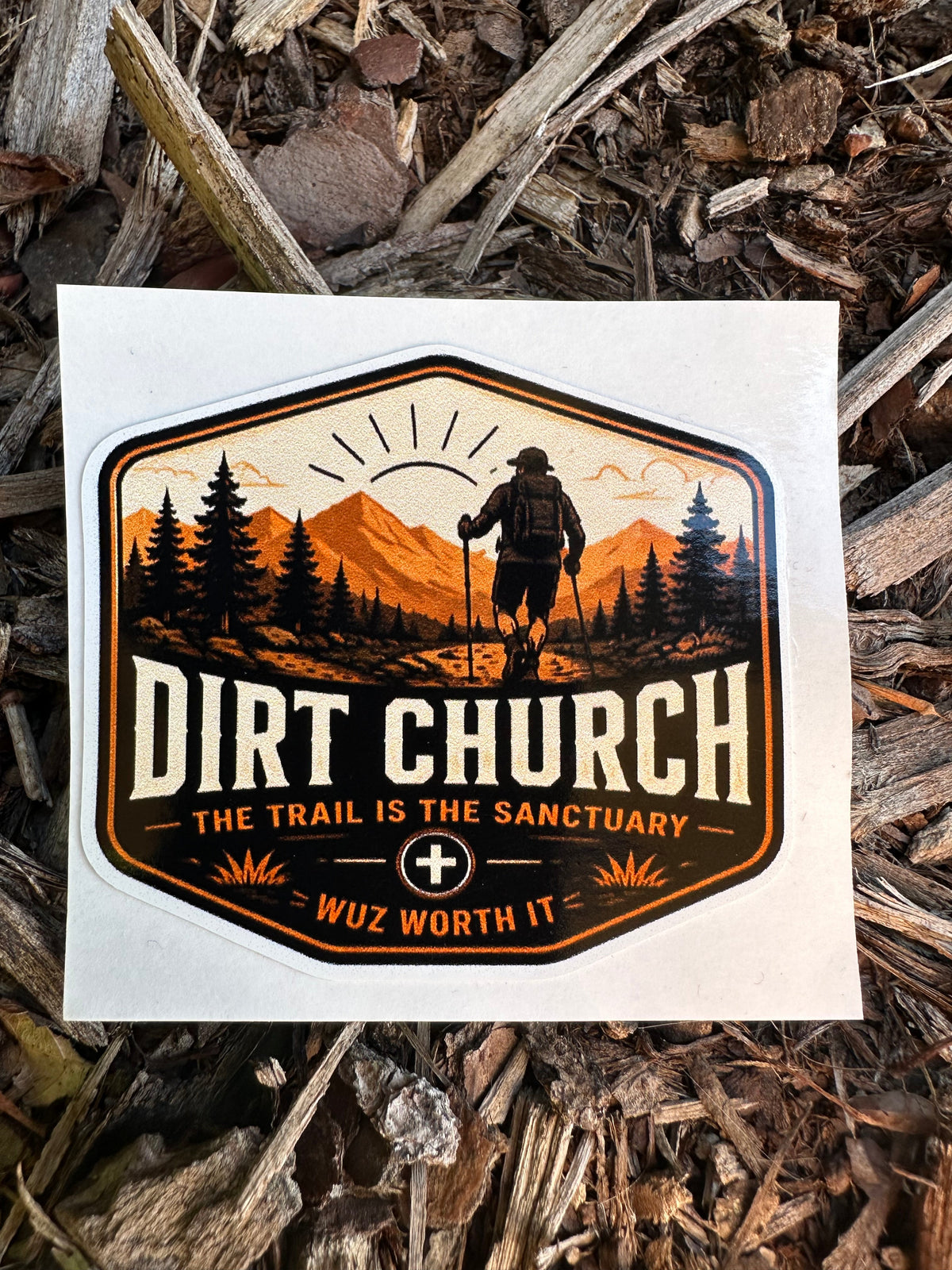 Dirt Church Hiking Sticker | Hiker Decal