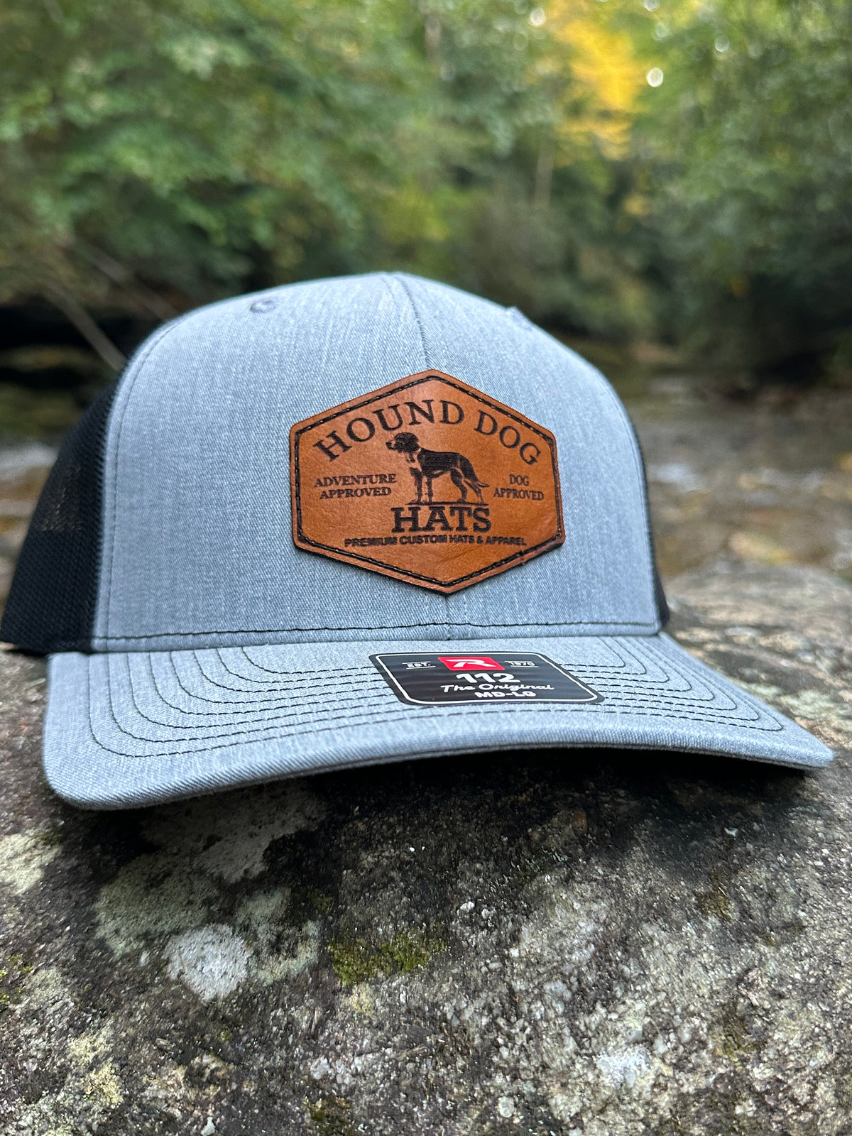 Hound Dog Hats Original Leather Patch Hat