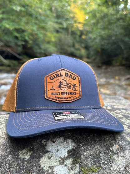 Proud Girl Dad Trucker Hat | Girl Dad Leather Patch Hat