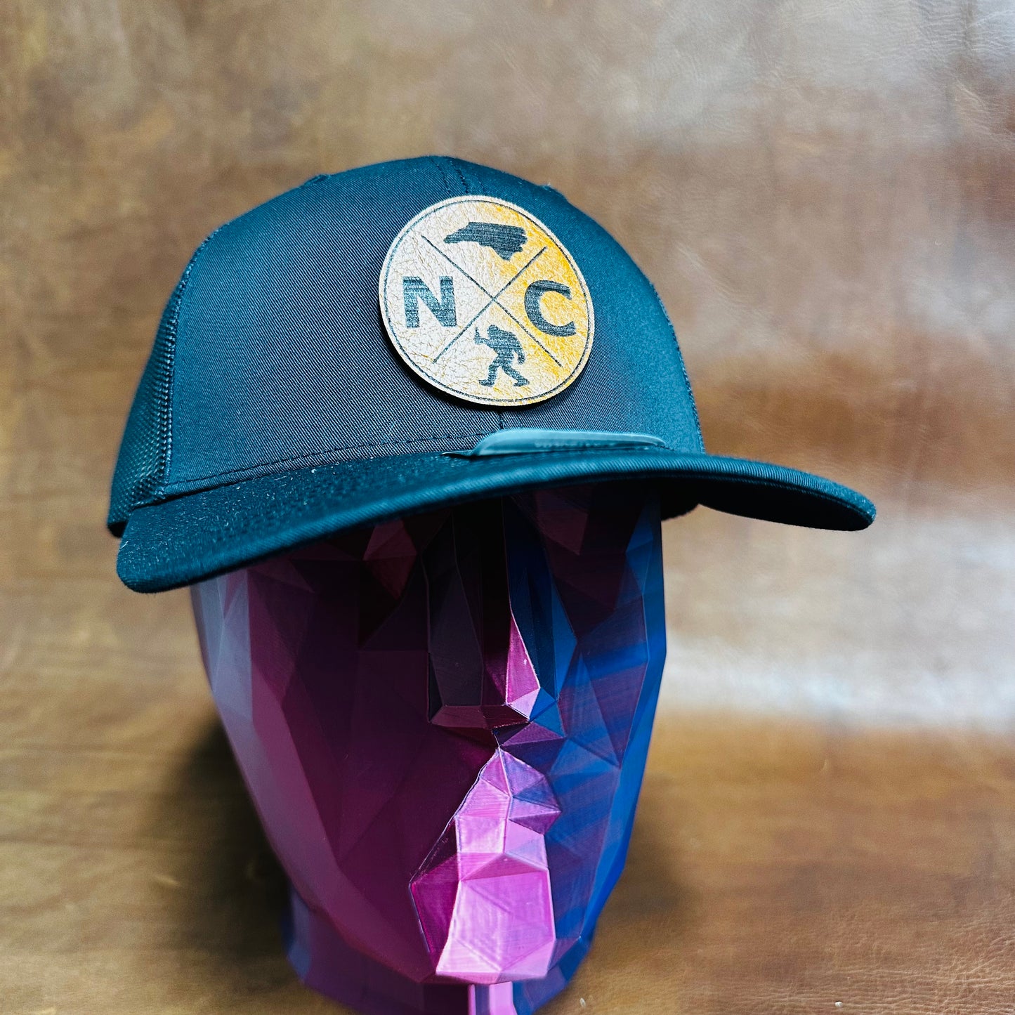 Bigfoot Leather Patch Hat | Bigfoot gift | Bigfoot Hat | Bigfoot is real | Gift for dad | Sasquatch hat