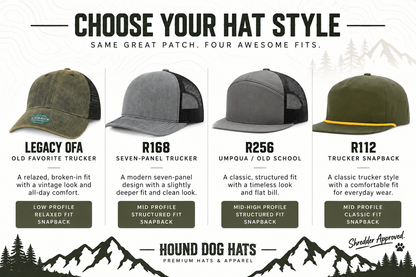 Mountain Bike Leather Patch Hat – Choose Your Hat Style