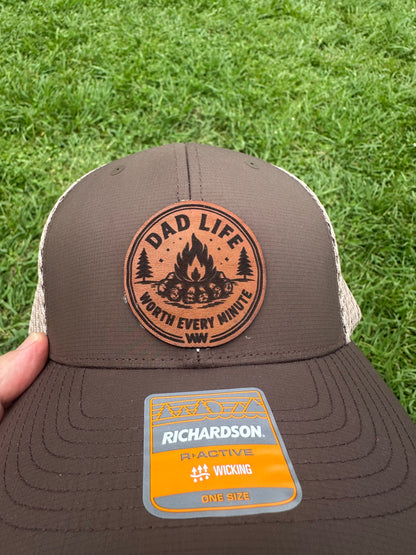 Dad Life Leather Patch Hat