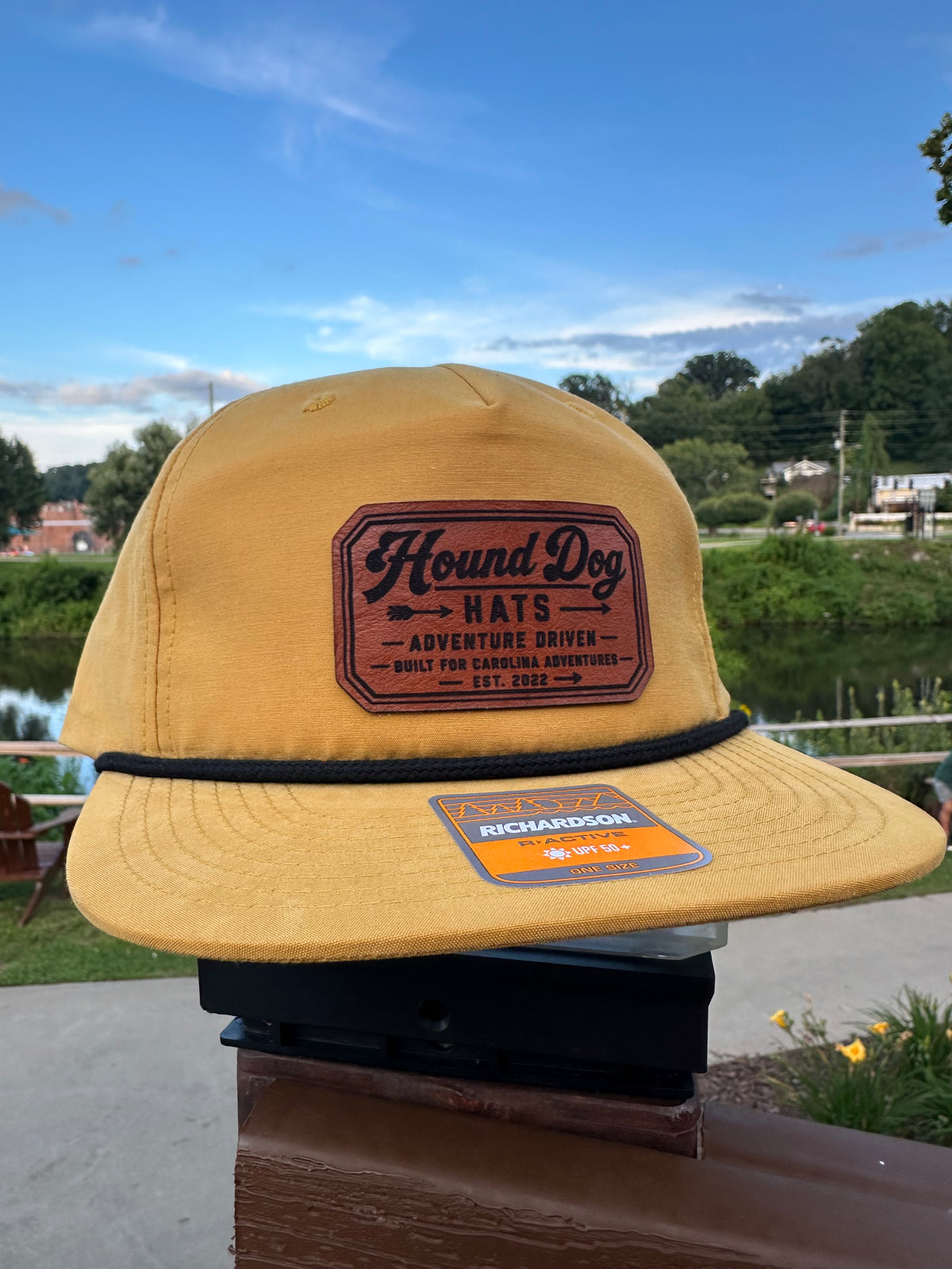 Hound Dog Hats Original Rectangle Leather Patch Hat