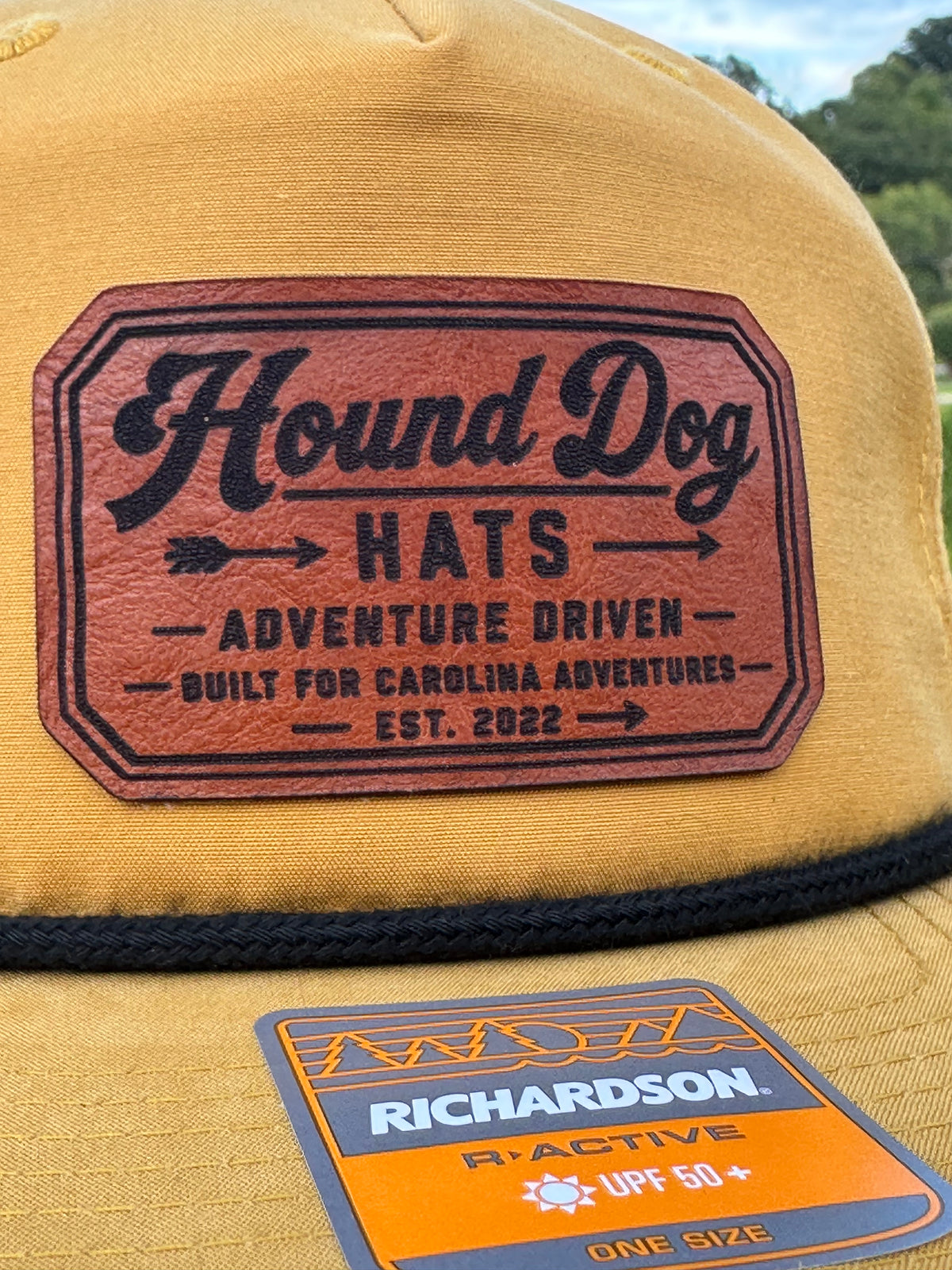 Hound Dog Hats Original Rectangle Leather Patch Hat